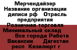 Мерчендайзер › Название организации ­ диписи.рф › Отрасль предприятия ­ Розничная торговля › Минимальный оклад ­ 25 000 - Все города Работа » Вакансии   . Дагестан респ.,Кизилюрт г.